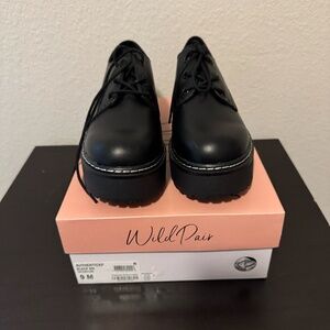 Wild Pair Authentick Lug Oxfords Black Size 9, 9.5, 10